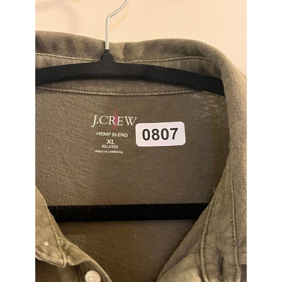 J.Crew Hemp-organic cotton blend polo shirt Mens XL Preppy New - Picture 3 of 4